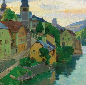 Waidhofen an der Ybbs by Carl Moll Oil Painting