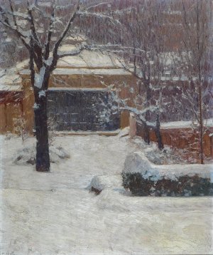 Winter at Hohe Warte, Rothschild Gardens by Carl Moll Oil Painting