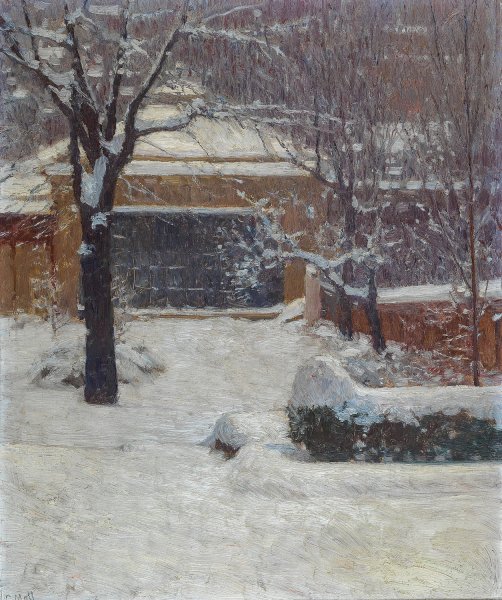 Main Product Photo of Winter at Hohe Warte, Rothschild Gardens  Painting by Carl Moll
