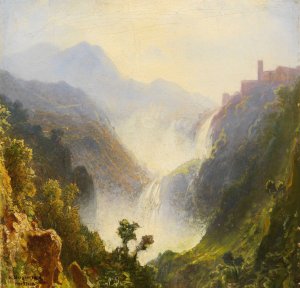 Die Wasserfalle von Tivoli by Carl Morgenstern Oil Painting