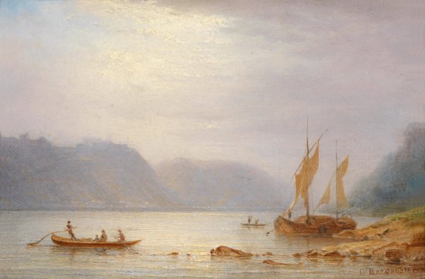 Main Product Photo of Mittagssonne St. Goarshausen Painting by Carl Morgenstern