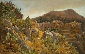 Opuntienhugel auf Capri by Carl Morgenstern Oil Painting