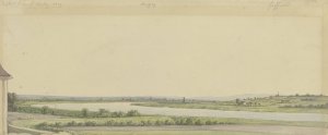 View from Russelsheim across the Main to Mainz and Hochheim, May 17 by Carl Morgenstern Oil Painting