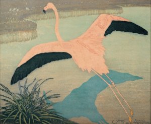Flamingo by Carl Moser Oil Painting