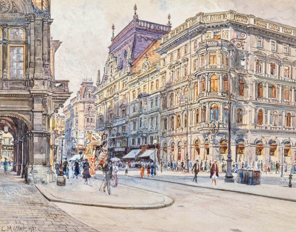 Main Product Photo of Karntnerstrase Painting by Carl Muller
