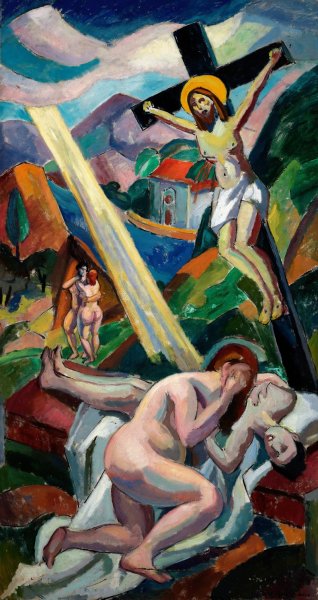 Main Product Photo of Crucifixion  Painting by Carl Newman