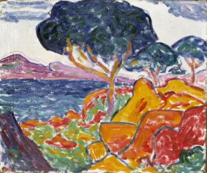 Landscape by Carl Newman Oil Painting
