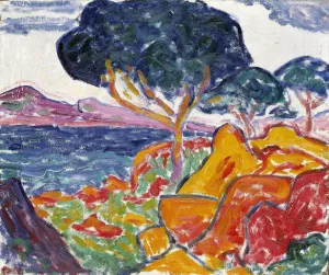Landscape by Carl Newman Oil Painting