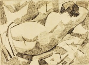 Reclining Nude Women by Carl Newman Oil Painting