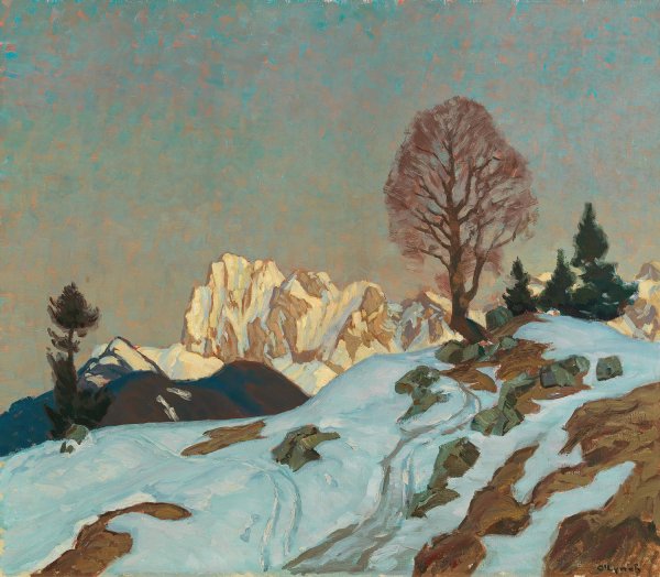 Main Product Photo of Nachtleuchten am Karwendel Painting by Carl O'Lynch Of Town