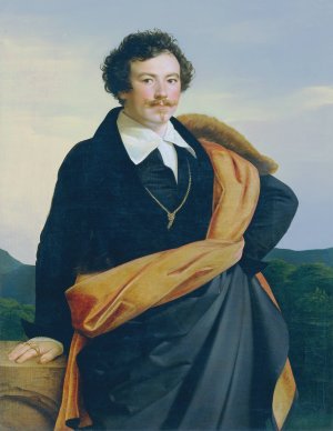 Selbstbildnis by Carl Peter Goebel The Elder Oil Painting