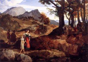 Ideal Landscape Near Rocca Canterana Oil painting by Carl Philipp Fohr