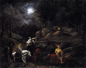 Knight before the Charcoal Burner's Hut painting by Carl Philipp Fohr