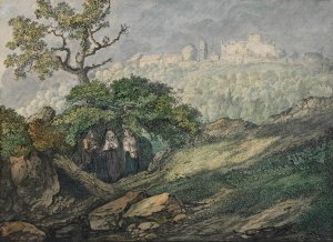 Ruine Frankenstein, Winter by Carl Philipp Fohr Oil Painting