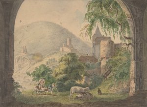 The Four Castles of Neckarsteinach by Carl Philipp Fohr Oil Painting