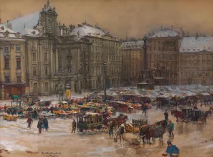 Am Hof Oil painting by Carl Pippich
