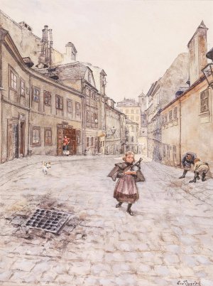 Motiv vom Spittelberg by Carl Pippich Oil Painting
