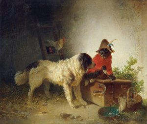 Gute Freunde by Carl Pischinger Oil Painting