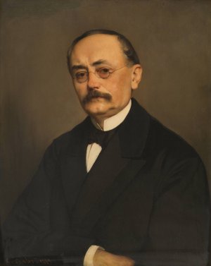Der Minister Leopold Ritter Hasner von Artha by Carl Probst Oil Painting