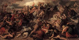 Battle of the Cimbrians by Carl Rahl - Oil Painting Reproduction