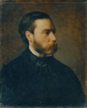 Der Kunsthandler Georg Plach by Carl Rahl Oil Painting