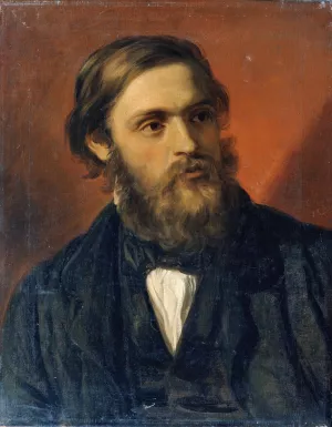 Hofrat Burian by Carl Rahl Oil Painting