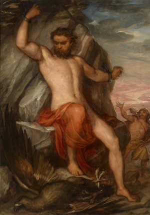 Prometheus by Carl Rahl Oil Painting
