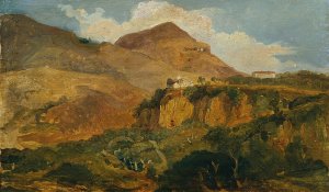 Sudliche Berglandschaft Oil painting by Carl Rahl