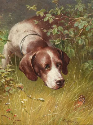 A Little Friend by Carl Reichert Oil Painting