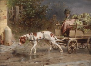 Auf dem Weg zum Markt by Carl Reichert Oil Painting