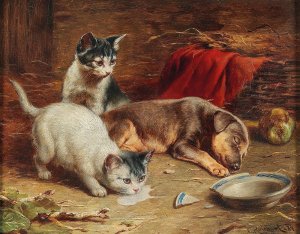 In the Pantry by Carl Reichert Oil Painting