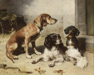 Nach Der Jagd by Carl Reichert Oil Painting
