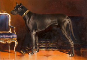 Rude Shadow, Hund von Kaiserin Elisabeth by Carl Reichert Oil Painting