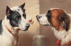 The Prize in Danger by Carl Reichert Oil Painting