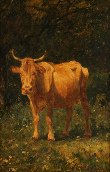 Main Product Photo of Semmelfarbene Kuh  Painting by Carl Rudolf Huber