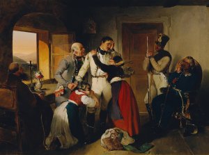 Der letzte Abend eines zum Tode verurteilten Soldaten by Carl Schindler Oil Painting