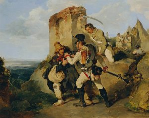 Die Gefangennahme des Spions by Carl Schindler Oil Painting