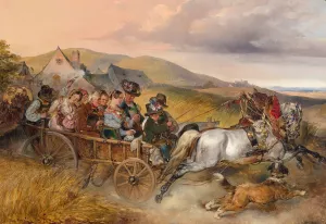 Die Hochzeitsfahrt by Carl Schindler Oil Painting