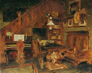 Atelier des Kunstlers in Venedig by Carl Schuch Oil Painting