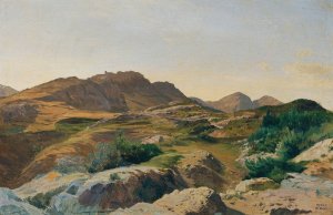 Landschaft im Sabinergebirge by Carl Schuch Oil Painting