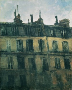 Pariser Hauser by Carl Schuch Oil Painting