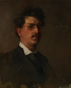 Selbstportrat by Carl Schuch Oil Painting