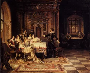 A Toast by Carl Schweninger Jr - Oil Painting Reproduction