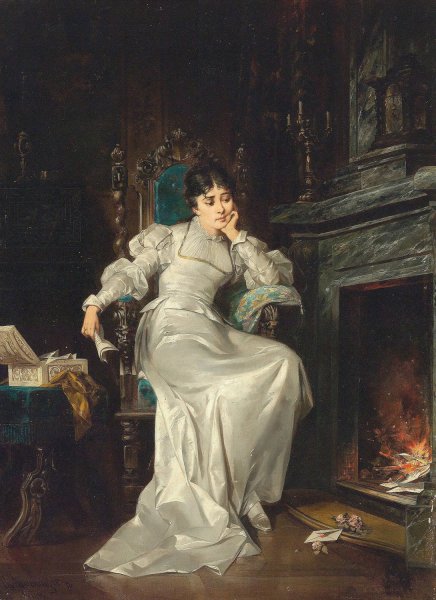 Main Product Photo of Verlorene Liebe Painting by Carl Schweninger