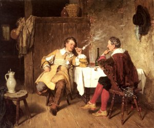 Gemutliche Unterhaltung by Carl Seiler Oil Painting
