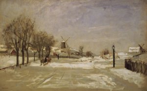 Winter. View of Eriksberg, Stockholm by Carl Skanberg Oil Painting