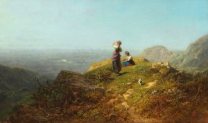 Blick ins Tal by Carl Spitzweg Oil Painting