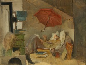 Der Arme Poet by Carl Spitzweg Oil Painting