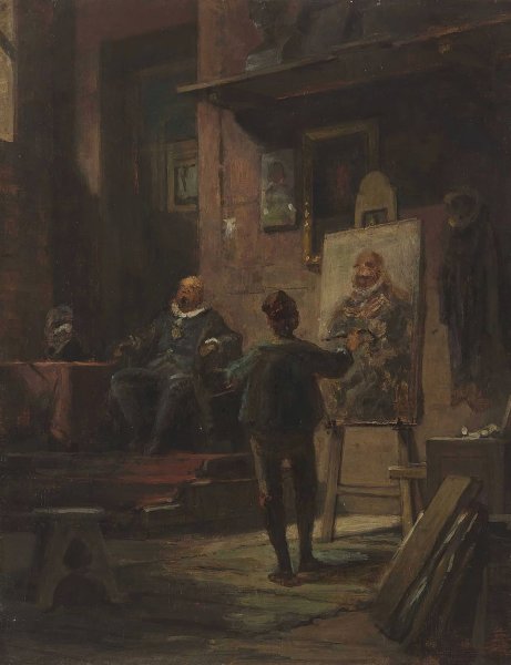 Main Product Photo of Der Maler  Painting by Carl Spitzweg