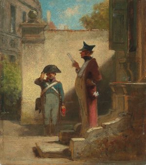 Der Platzkommandant by Carl Spitzweg Oil Painting